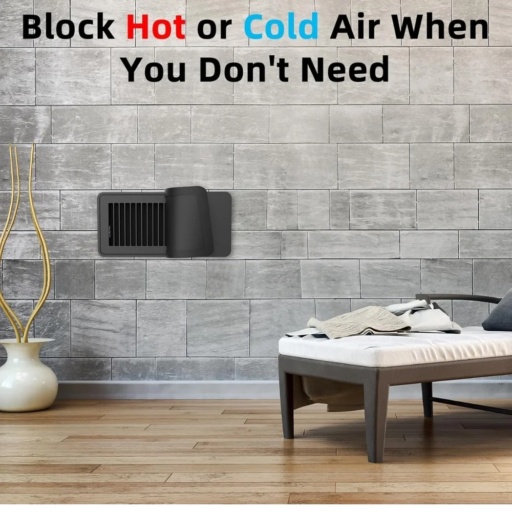 4 Pcs 4x10 Inch Black Magnetic Cover Vents (40)